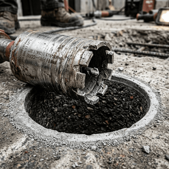 Kjerneboring i Komplekse Konstruksjoner